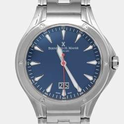 Pre Owned Bernhard H. Mayer Blue Stainless Steel Le Classique BH40P/CW Men's Wristwatch 42 mm