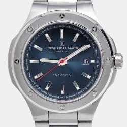 Pre Owned Bernhard H. Mayer Blue Stainless Steel Limited Edition Empire Portus BH51T/CW Men's Wristwatch 44 mm