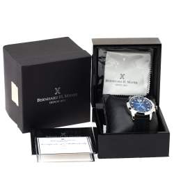 Bernhard H. Mayer Blue Stainless Steel Drift Men's Wristwatch 44 mm