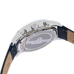 Pre Owned Bernard H. Mayer Blue Stainless Steel Iris Chronograph Men's Wristwatch 38 mm