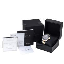 Pre Owned Bernhard H. Mayer Grey Carbon Fiber Two-Tone Stainless Steel Nauticus Royale III Men's Wristwatch 45 mm