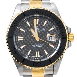 Pre Owned Bernhard H. Mayer Grey Carbon Fiber Two-Tone Stainless Steel Nauticus Royale III Men's Wristwatch 45 mm