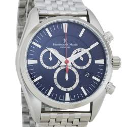 Bernhard H. Mayer Blue Stainless Steel Ascent Chronograph BH06/CW Men's Wristwatch 44 MM