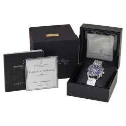 Bernhard H. Mayer Blue Stainless Steel Ascent Chronograph BH06/CW Men's Wristwatch 44 MM