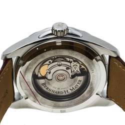 Bernhard H. Mayer Blue Stainless Steel Limited Edition Ballad BH05/CWR Men's Wristwatch 44 mm