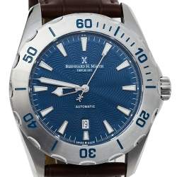 Bernhard H. Mayer Blue Stainless Steel Limited Edition Ballad BH05/CWR Men's Wristwatch 44 mm