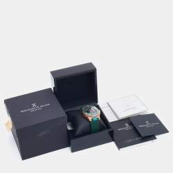 Bernhard H. Mayer Green Ceramic Rose Gold PVD Plated Stainless Steel Rubber Limited Edition PowerMaster BH45T/CW Men's Wristwatch 44 mm