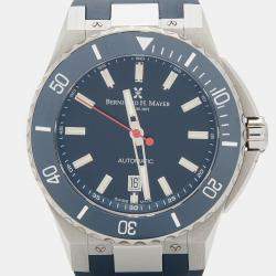 Bernhard H. Mayer Blue Ceramic Stainless Steel Rubber Limited Edition PowerMaster Blue BH44T/CW Men's Wristwatch 44 mm