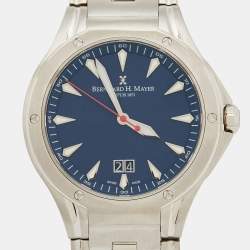 Bernhard H. Mayer Blue Stainless Steel Le Classique BH40P/CW Men's Wristwatch 42 mm 