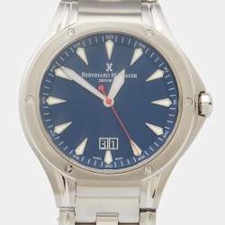 Pre Owned Bernhard H. Mayer Blue Stainless Steel Le Classique BH40P/CW Men's Wristwatch 42 mm 