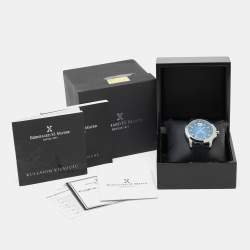 Bernhard H. Mayer Blue Stainless Steel Silicone Drift BH01P/CW Men's Wristwatch 44 mm