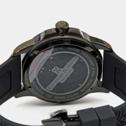 Bernhard H.Mayer Black PVD Coated Stainless Steel Silicone Drift Glider BH11P/CW Men's Wristwatch 44 mm