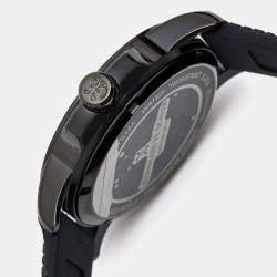 Bernhard H.Mayer Black PVD Coated Stainless Steel Silicone Drift Glider BH11P/CW Men's Wristwatch 44 mm