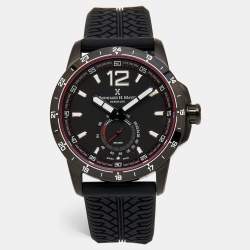 Bernhard H.Mayer Black PVD Coated Stainless Steel Silicone Drift Glider BH11P/CW Men's Wristwatch 44 mm