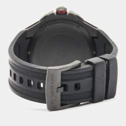 Bernhard H. Mayer Black PVD Coated Stainless Steel Silicon Rubber Victor Chronograph B2419/CW Men's Wristwatch 50 mm