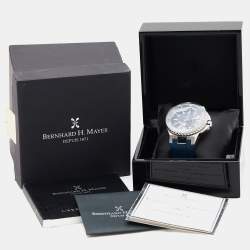 Bernhard H. Mayer Blue Ceramic Stainless Steel Rubber Limited Edition PowerMaster Blue BH44T/CW Men's Wristwatch 44 mm