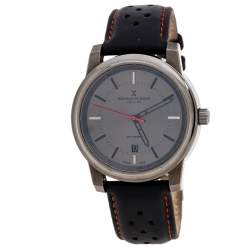 Pre Owned Bernhard H. Mayer Black Gun IP Plated Stainless Steel Stallion Men's Wristwatch 44 mm