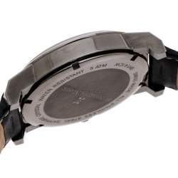 Pre Owned Bernhard H. Mayer Black Gun IP Plated Stainless Steel Stallion Men's Wristwatch 44 mm