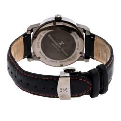 Pre Owned Bernhard H. Mayer Black Gun IP Plated Stainless Steel Stallion Men's Wristwatch 44 mm