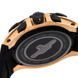 Pre Owned Bernhard H. Mayer Black Rose Gold Plated Steel Victor Chronograph Men's Wristwatch 50 mm