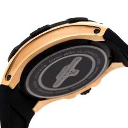 Pre Owned Bernhard H. Mayer Black Rose Gold Plated Steel Victor Chronograph Men's Wristwatch 50 mm