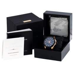 Pre Owned Bernhard H. Mayer Black Rose Gold Plated Steel Victor Chronograph Men's Wristwatch 50 mm