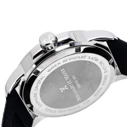 Bernhard H. Mayer Blue Stainless Steel Black Silicon Drift Men's Wristwatch 44 mm