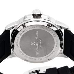 Bernhard H. Mayer Blue Stainless Steel Black Silicon Drift Men's Wristwatch 44 mm