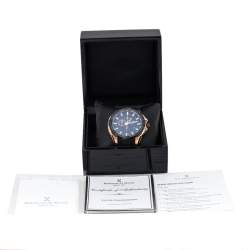 Pre Owned Bernhard H. Mayer Black Rose Gold Plated Steel Victor Chronograph Men's Wristwatch 50 mm