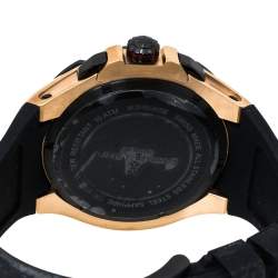 Pre Owned Bernhard H. Mayer Black Rose Gold Plated Steel Victor Chronograph Men's Wristwatch 50 mm