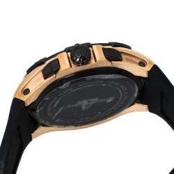 Pre Owned Bernhard H. Mayer Black Rose Gold Plated Steel Victor Chronograph Men's Wristwatch 50 mm