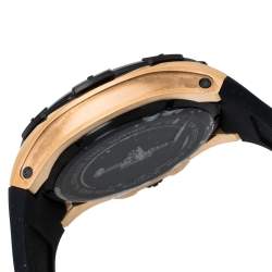 Pre Owned Bernhard H. Mayer Black Rose Gold Plated Steel Victor Chronograph Men's Wristwatch 50 mm