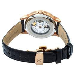 Pre Owned Bernhard H. Mayer Black Rose Gold PVD Plated Stainless Steel Chronos-Rose Gold Limited Edition Men's Wristwatch 42mm