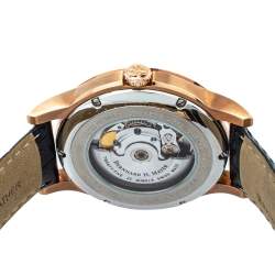 Pre Owned Bernhard H. Mayer Black Rose Gold PVD Plated Stainless Steel Chronos-Rose Gold Limited Edition Men's Wristwatch 42mm