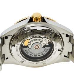 Pre Owned Bernhard H. Mayer Black Two-Tone Stainless Steel Nauticus Royale II Men's Wristwatch 45 mm