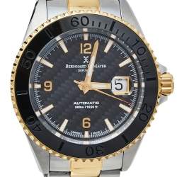 Pre Owned Bernhard H. Mayer Black Two-Tone Stainless Steel Nauticus Royale II Men's Wristwatch 45 mm