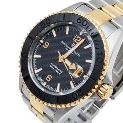 Pre Owned Bernhard H. Mayer Black Two-Tone Stainless Steel Nauticus Royale II Men's Wristwatch 45 mm