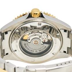 Pre Owned Bernhard H Mayer Black Two Tone Stainless Steel Nauticus Royale II 52701.566.6 Men's Wristwatch 45 mm 
