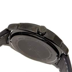 Bernhard H Mayer Black Stainless Steel Leather IL Nero Men's Wristwatch  44 mm