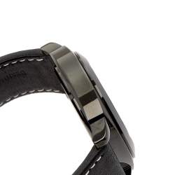 Bernhard H Mayer Black Stainless Steel Leather IL Nero Men's Wristwatch  44 mm