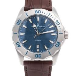 Bernhard H. Mayer Blue Stainless Steel Limited Edition Ballad BH05/CWR Men's Wristwatch 44 mm