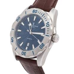 Bernhard H. Mayer Blue Stainless Steel Limited Edition Ballad BH05/CWR Men's Wristwatch 44 mm