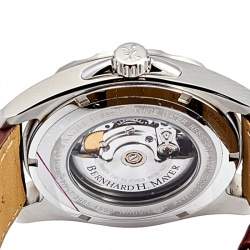 Pre Owned Bernhard H. Mayer Blue Stainless Steel Croco Printed Leather Ballad BH06/CW Men's Wristwatch 44 mm