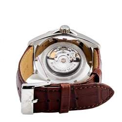 Pre Owned Bernhard H. Mayer Blue Stainless Steel Croco Printed Leather Ballad BH06/CW Men's Wristwatch 44 mm