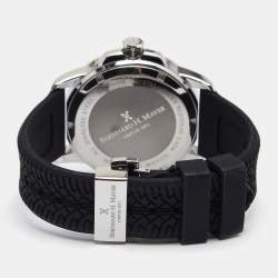 Pre Owned Bernhard H. Mayer Blue Stainless Steel Black Silicon Drift Men's Wristwatch 44 mm