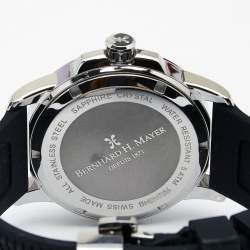 Pre Owned Bernhard H. Mayer Blue Stainless Steel Black Silicon Drift Men's Wristwatch 44 mm