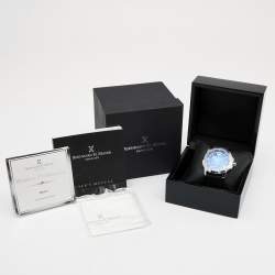 Bernhard H. Mayer Blue Stainless Steel Black Silicon Drift Men's Wristwatch 44 mm