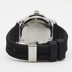 Bernhard H. Mayer Blue Stainless Steel Black Silicon Drift Men's Wristwatch 44 mm