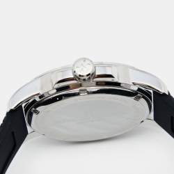 Bernhard H. Mayer Blue Stainless Steel Black Silicon Drift Men's Wristwatch 44 mm