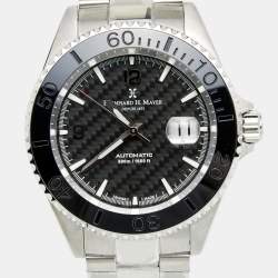 Pre Owned Bernhard H. Mayer Black Stainless Steel Nauticus Austro 41701.566.6 Limited Edition Men's Wristwatch 45 mm